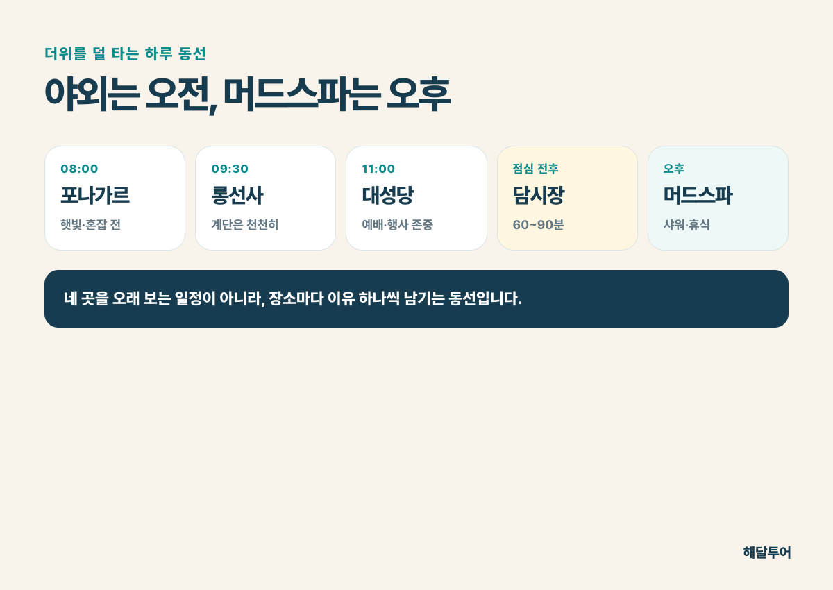 나트랑 시티투어 더위 덜 타는 하루 동선